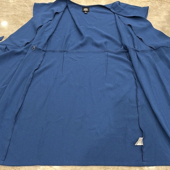 Bobeau Wrap Mini Dress |‎ Muted Royal Blue | Small - Picture 6 of 13